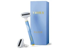 TRULY BEAUTY BLUE GOLD RAZOR & 1 REFILL NEW IN PACKAGE