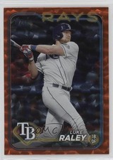 2024 Topps Series 1 Orange Crackle Foil 296/299 Luke Raley #181 0e2x