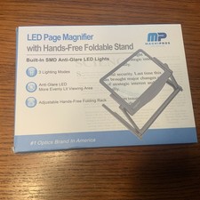 5X LED Page Magnifier with Detachable HandsFree Stand for Reading Fine Print
