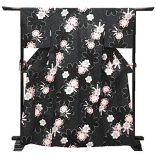 Kyoya I485 Yukata Yukata Yukata YUKATA Brand Yukata Cotton H/L Ashuel Ink Black