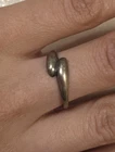 Unique Vintage Sterling Silver Siam Wrap Ring Size 8.5 Modernist