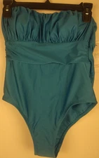 Time And True Turquoise Blue One Piece Bikini Swim Suit Size S (4-6) - New. (58)