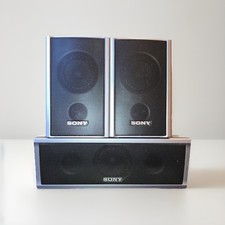 Set Of 3 Sony SS-TS80 SS-CT80 Surround Sound Speakers System Black Wired
