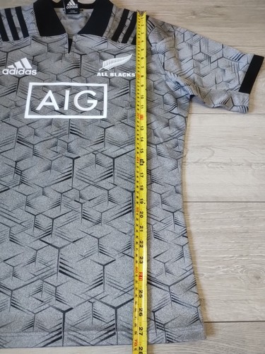 Neuseeland All Blacks Rugby Trainingsshirt 2018/2019 Adidas Medium Trikot grau - Bild 8 von 12