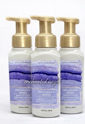 Set Of 3 Bath & BodyWorks Freshwater Waves Foaming Hand Soap Clean Fresh Scent