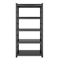 Black 5-Tier Heavy-Duty Metal Solid Garage Storage Shelving (35.4 in. Wx72 in. H