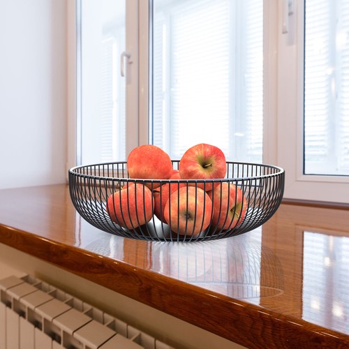 Iron Fruit Plate Foldable Metal Wire Basket Hollow-out Multifunctional Storage - Picture 2 of 12