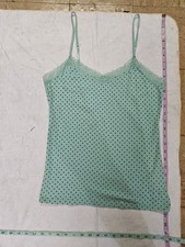Merona Women s Green & Black Polka Dot Lace T...