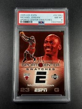 MICHAEL JORDAN 2005 UPPER DECK ESPN SPORTS CENTER SWATCHES GAME JERSEY PSA 8 NBA