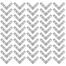 Corner Brace Flat L Bracket 4 Hole Repair Plate Silver 1.5x1.5 Inch 50 PCS