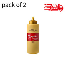 Torani Puremade White Chocolate Sauce 16.5 oz Pack of 2 Dessert Topping