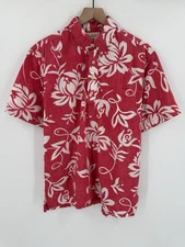 Reyn Spooner Alfred Shaheen Hawaiian Shirt Reverse Floral Print Aloha Mens Large