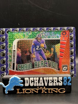 Derrick Henry 2024 Donruss Optic Choice Chain Reaction Green Dragon Scale /24