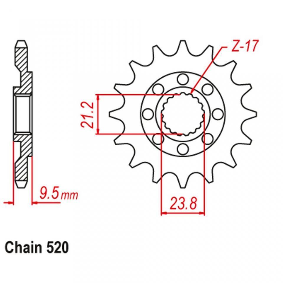 Ritzel JT Sprockets fÃ¼r Moto Honda 450 CRF X 2005 Ã 2016 JTF284.15 /