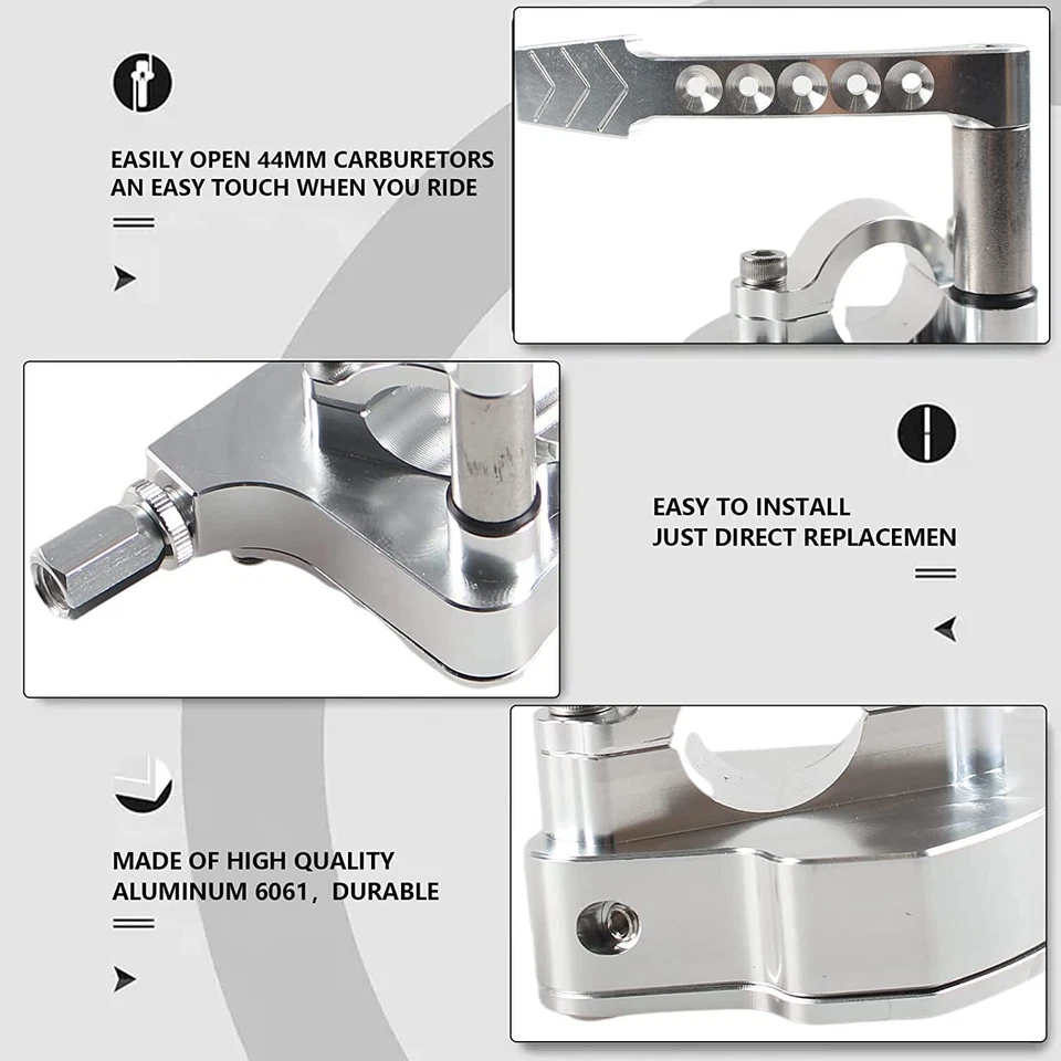 Sliver Thumb Throttle Assembly For Yamaha Raptor 350 660 700 Banshee 350 YFZ450 Foto 4 de 4