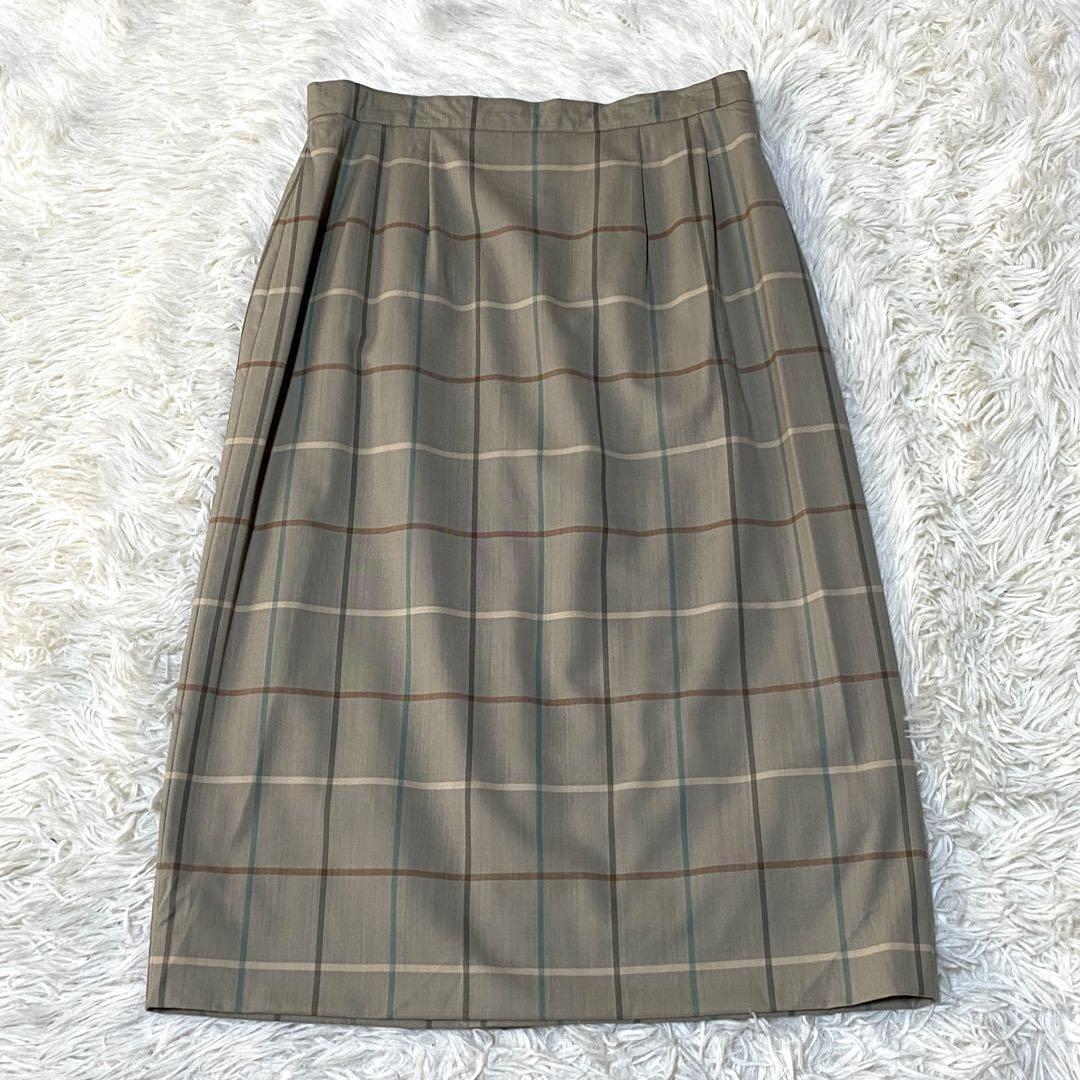 Burberry Vintage Check Skirt Ladies L Long