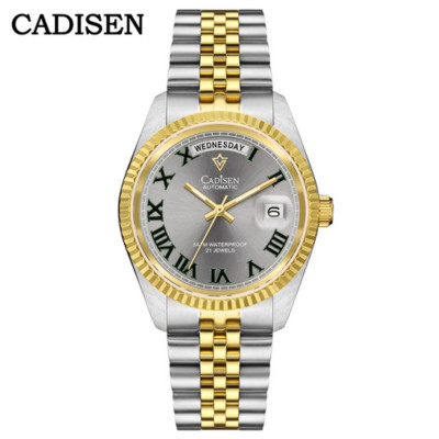 Cadisen Day-Date dd38 Luxus Autimatik Herren Uhr mechanisch Japan Uhrwerk 50m