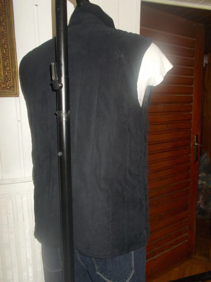 Veste chaude sans manches réversible noir/laine écossais MISE AU GREEN S/48 PR52 - Photo 2/4