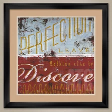 32W"x32H" PERFECTION LEAVES by RODNEY WHITE GRAFFITI DOUBLE MATTE, GLASS & FRAME