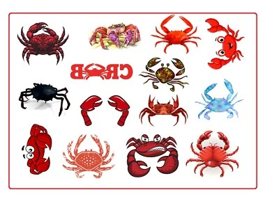 KAZ CREATIONS Crab Temporary Tattoos