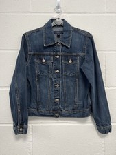 Izod Womens Jean Jacket Blue Denim Size Small