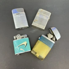4x Vintage Lighters Champ Austria Ronson Germany Comfort Scripto Midcentury
