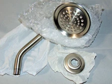 MOEN Banbury 1.75 4 1/2 "  Brushed Nickel Shower Head,  Wall Plate  Arm & Flange