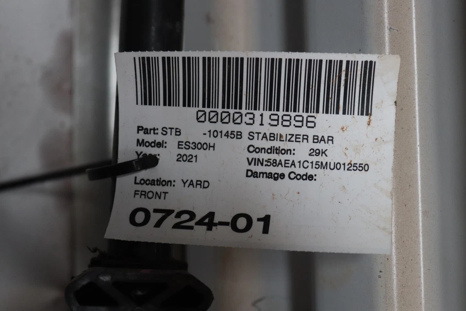 2019-2023 LEXUS ES300H FRONT STABILIZER ANTI ROLL SWAY BAR W/ LINKS OEM - Image 4 of 4