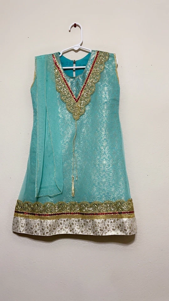PAKISTANI INDIAN little girl kids Anarkale Outfit 2 To 4 Year Wedding Party NWOT - Image 2 of 4