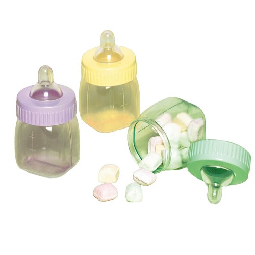 48 Pcs Inch Baby Bottle Shower Favor Mini Plastic Candy Bottle