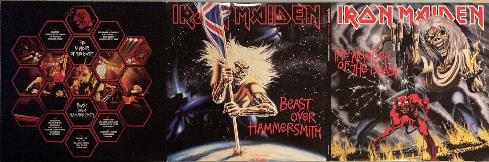Iron Maiden The Number of The Beast 40th Anniversary 2022 Triple Vinyl Excellent