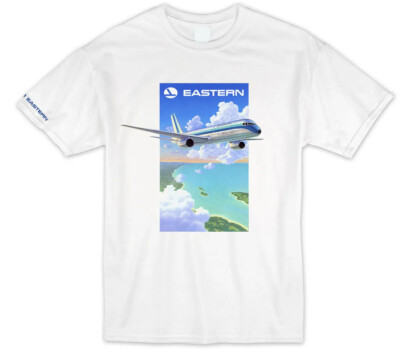 Eastern Airlines 757 airplane Vacation WHITE Tee T-Shirt