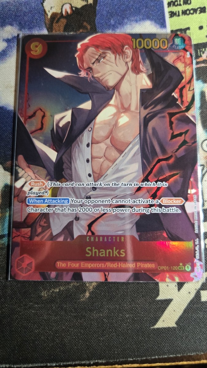 Shanks OP01-120 SEC One Piece Card Game Premium Booster