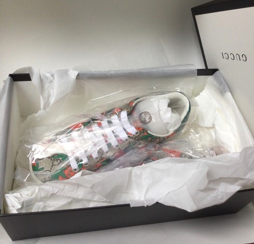 NUOVE sneakers da donna Gucci Ace Interlocking GG, beige/fragola (taglia 35) - Foto 11 di 12