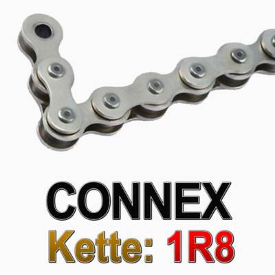 Connex Kette E-Bike 7E8, Verstärkte Ausführung 124 Glieder, Silber - Foto 3