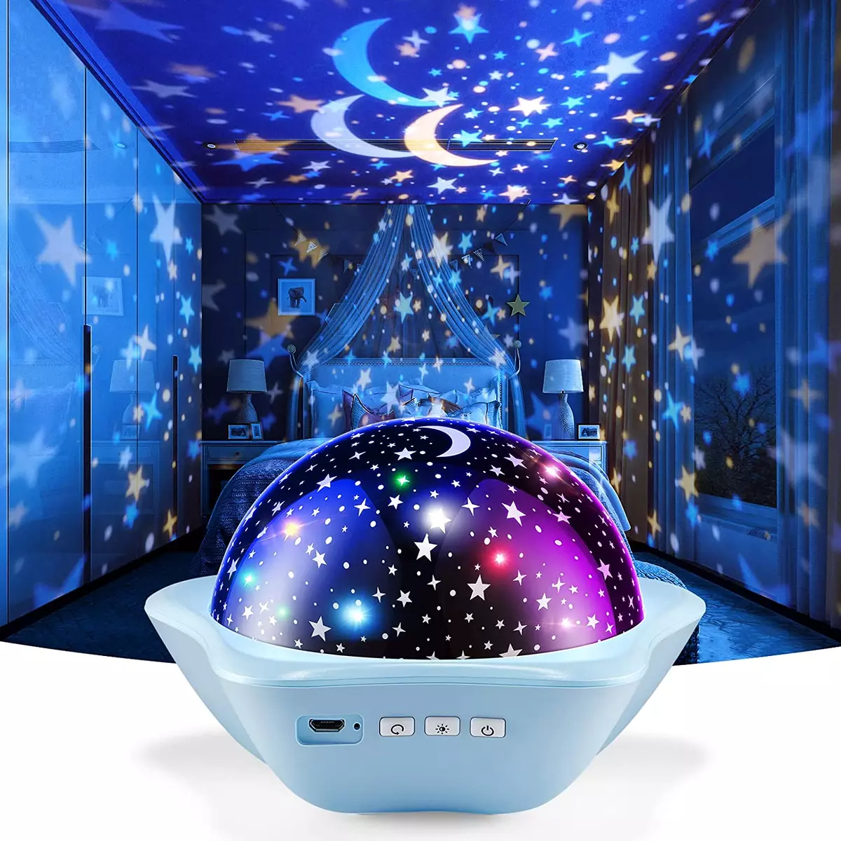 ONEFIRE Night Light Projector Star Projector Night Light Kids 6