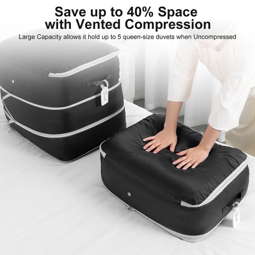 Easortm Comforter Storage Bag - Large Capacity Blanket Storage Bags 3-Layer U... - Imagen 3 de 7