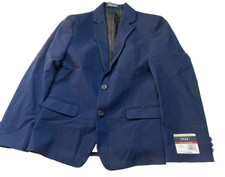 Van Heusen Boys Blazer Size 12 Suit Jacket Navy Blue Regular Fit
