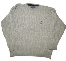 Vintage Cable Knit Sweater Mens Large Cable Knit Heavyweight USA Grunge Chaps RL