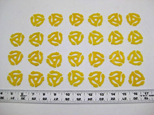 Lot of 27 Vintage/Original RECOND 45 RPM Yellow Record Adapters Made in USA NICE
