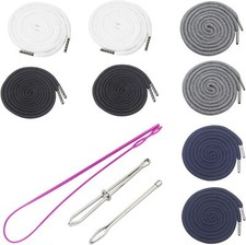 8 Pieces Drawstring Cords Replacement Drawstrings with Easy Threaders for Sweatp