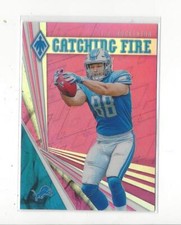 2019 Phoenix Catching Fire Pink #9 T.J. Hockenson RC Rookie Lions /199 
