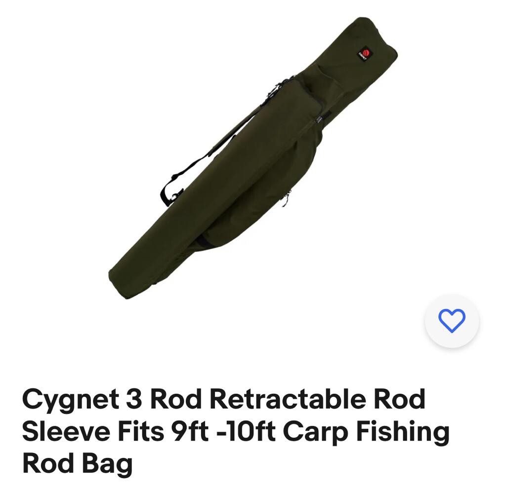 3 Rod Retractable 9ft10ft Padded Rod Sleeve Holdall Carp