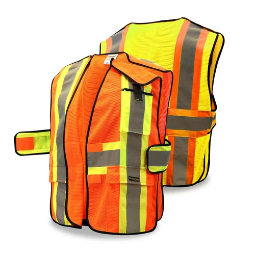 KwikSafety FIRST RESPONDER Class 2 Hi Vis Reflective ANSI Breakaway Safety Vest - product listing photo