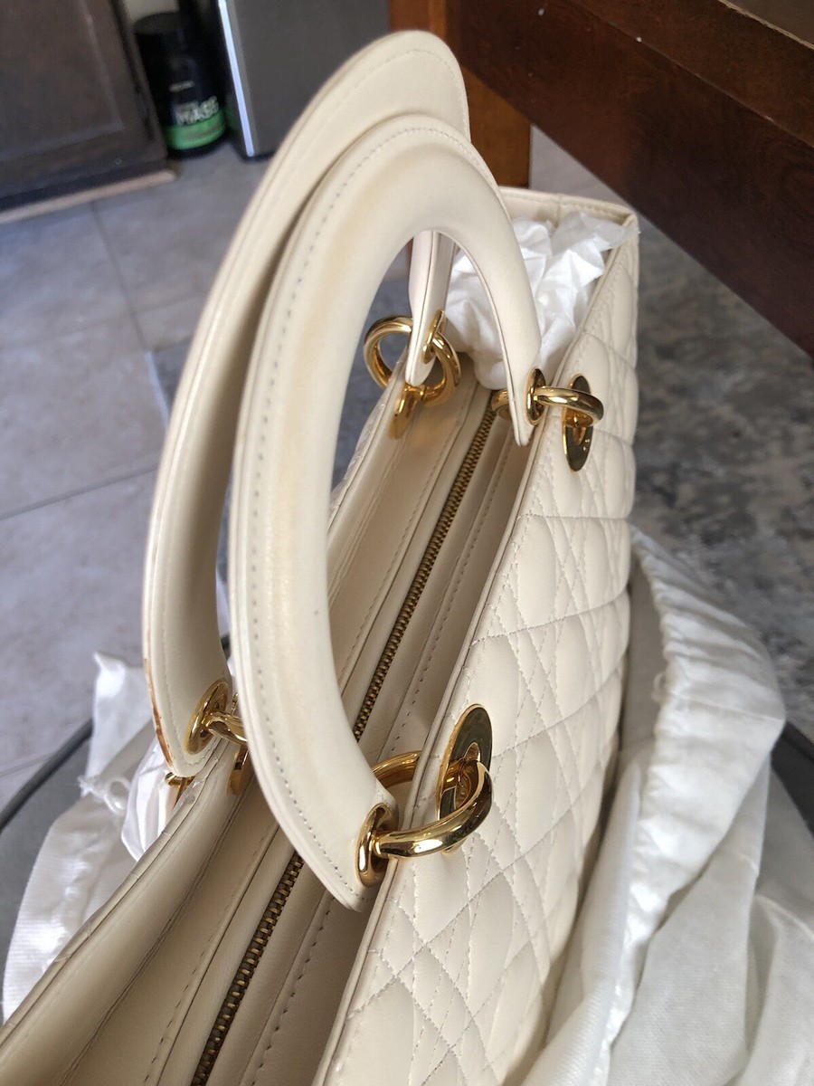 Christian Dior Lady Dior Bag Cannage Quilt Lambskin Large | eBay Christian Dior Lady Dior Bag Cannage Quilt Lambskin Large | eBay