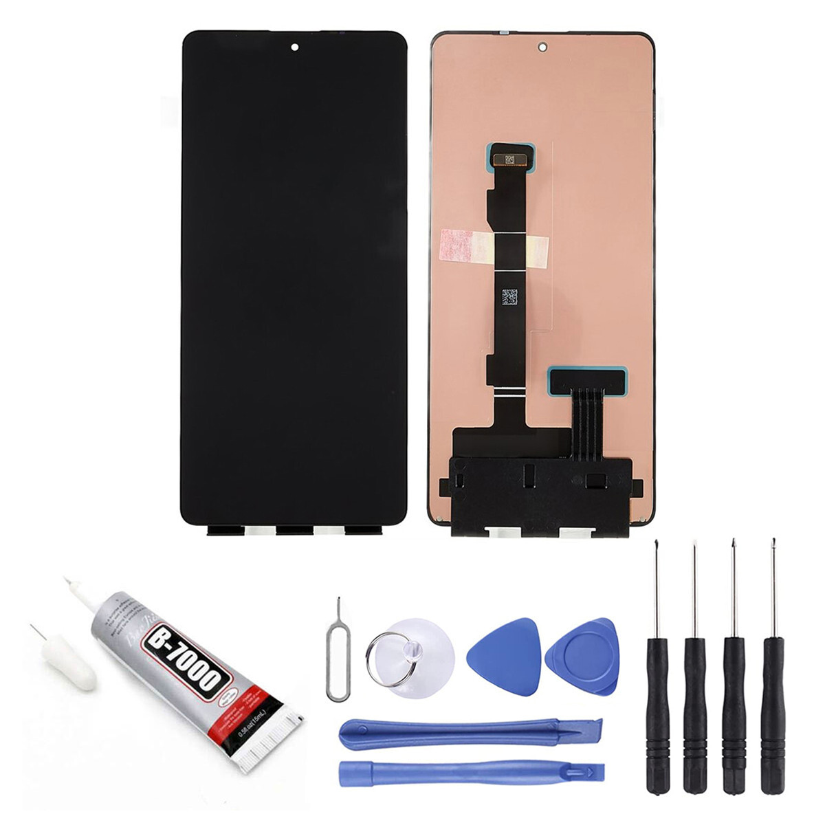 Écran LCD + Cadre Pour Xiaomi Redmi Note 12 5G – Kit Réparation Avec Colle Et Outils