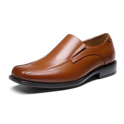Men's Dress Shoes Loafer Shoes Leather Lined Square Toe Slip on Shoes Wide Size