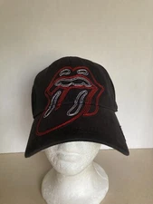 ROLLING STONES Concept One Flex Men's Fitted L/XL Embroidered Black Baseball Hat