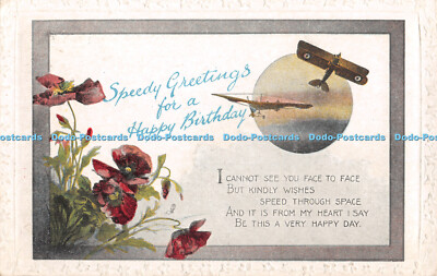 R454685 schnelle Grüße zum Geburtstag Tuck Edelstein Geburtstag Postkarte Nr. 2034