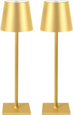 2 Pack Cordless Table Lamps, 3 Colors Stepless Dimming, 5000Mah Rechargeable ...